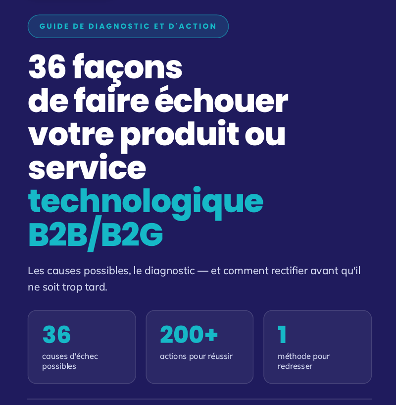 Guide 36 raisons de faire échouer un produit technique